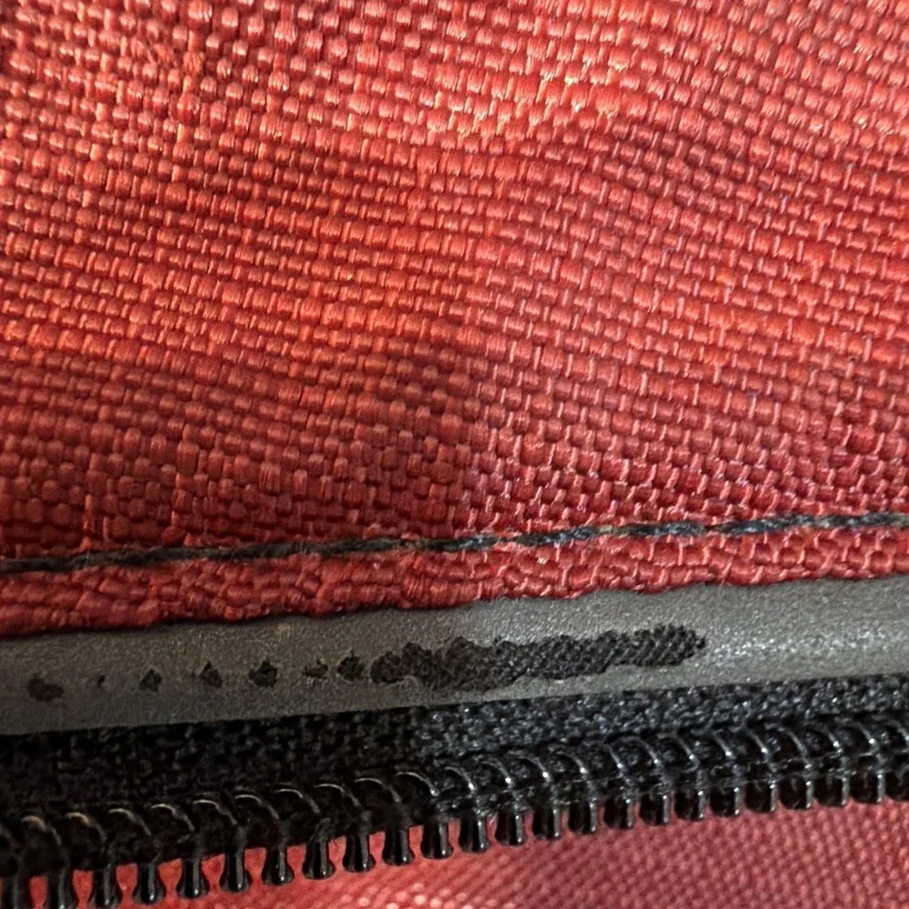LL BEAN Vintage Super Deluxe Large Book Pack Backpack, Burgundy, Red Gray Travel